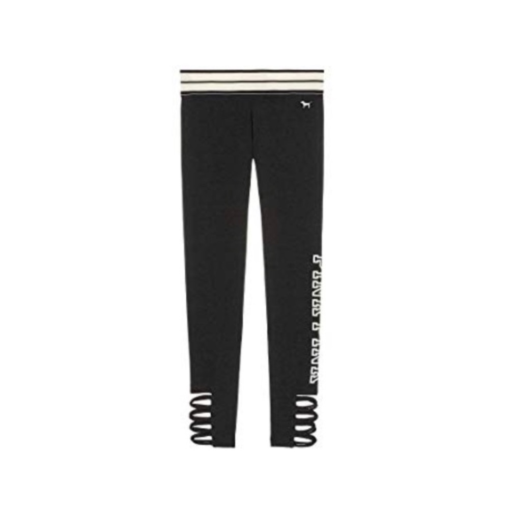 PINK Cotton Strappy Ankle Leggings